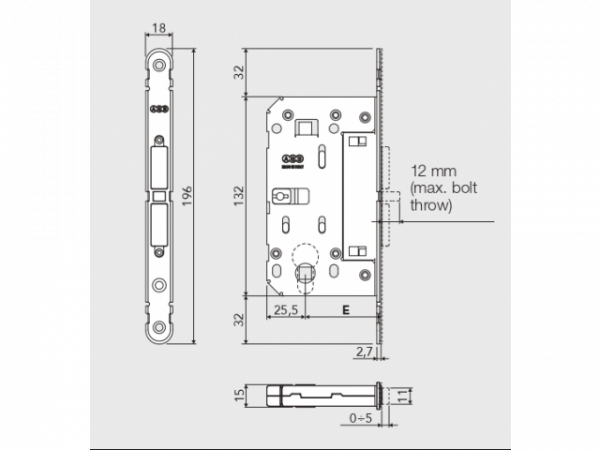 Фото дверной защёлки модель TOUCH WC В06502.50 от AGB