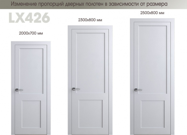 Межкомнатная дверь из серии Логика (Шпон и Эмаль) модель LX426 Белый